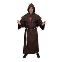 Fantasia Frei Frade Monge Padre Medieval Luxo Masculina Fantasia Frei Frade Monge Padre Medieval Luxo Masculina