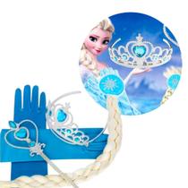 Fantasia Frozen Infantil Princesas Acessórios Tiara Coroa