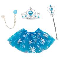 Fantasia Frozen Saia Tutu Elsa Infantil Coroa Varinha Trança Fantasia Frozen Saia Tutu Elsa Infantil Coroa Varinha Trança