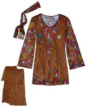 Fantasia Fun World Peace & Love Hippie, tamanho médio 8-10 Fantasia Fun World Peace & Love Hippie, tamanho médio 8-10