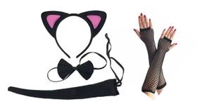 Fantasia gatinha gato preto carnaval halloween Fantasia gatinha gato preto carnaval halloween