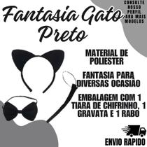 Fantasia Gato Preto Halloween Escola Dia Bruxa Susto Fantasia Gato Preto Halloween Escola Dia Bruxa Susto