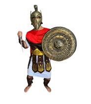 Fantasia Gladiador Roupa+ Capacete+ Escudo + Martelo
