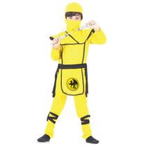 Fantasia Guerreiro Ninja Amarelo Infantil Fantasia Guerreiro Ninja Amarelo Infantil
