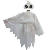 Fantasia Halloweeen Fantasma Infantil Com Máscara Bambolê