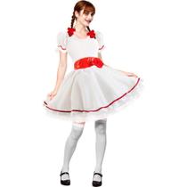 Fantasia Halloween Annabelle Feminino Adulto de Luxo Fantasia Halloween Annabelle Feminino Adulto de Luxo