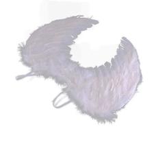 Fantasia Halloween Asa de Anjo Branca com Penas