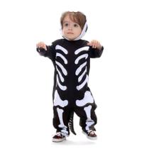 Fantasia Halloween Bebê Dinossauro Esqueletinho Raio-x Longa