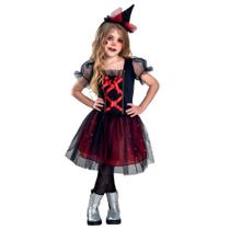 Fantasia Halloween Bruxa Infantil Maravilhosa Com Chapeu