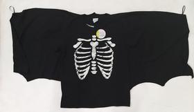 Fantasia Halloween Camiseta Masculina Infantil Esqueleto Brilha no Escuro Com Capa Malwee Kids