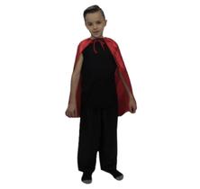 Fantasia Halloween Capa Sem Gola Zorro Bruxa Malévola Infantil Unissex