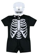 FANTASIA HALLOWEEN Caveira COM MASCÁRA 1 A 6 ANOS FANTASIA HALLOWEEN Caveira COM MASCÁRA 1 A 6 ANOS