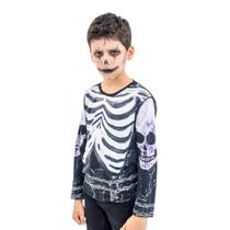 Fantasia Halloween Esqueleto Infantil Camisa Caveira Halloween Anjo 420