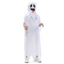 Fantasia Halloween Fantasma Infantil 3 a 16 anos Roupa de Fantasma com Capuz Sulamericana 930206