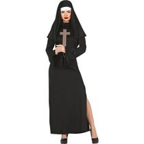 Fantasia Halloween Feminina Adulta Freira Valak do Mal de Luxo Vestido Preto Longo com Véu Fantasia Halloween Feminina Adulta Freira Valak do Mal de Luxo Vestido Preto Longo com Véu