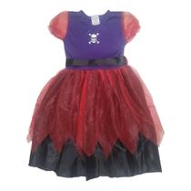 Fantasia Halloween Feminina Infantil Bruxinha Baby Vestido de Bruxa Bebe Feiticeira Brilho Carnaval