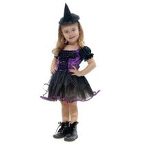 Fantasia Halloween Infantil - Bruxinha Medieval 3 a 5 Anos - 1 Un