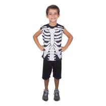 Fantasia Halloween Infantil Esqueleto Pop Dia das Bruxas