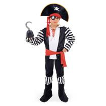 Fantasia Halloween Infantil Pirata com Cinto e Bandana