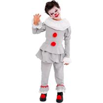 Fantasia Halloween Infantil pra Meninos Palhaço Assassino Super Luxo para Crianças de 2 a 12 anos Fantasia Halloween Infantil pra Meninos Palhaço Assassino Super Luxo para Crianças de 2 a 12 anos