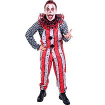 Fantasia Halloween Masculina Adulta Palhaço Assassino Circo do Terror Completa Fantasia Halloween Masculina Adulta Palhaço Assassino Circo do Terror Completa