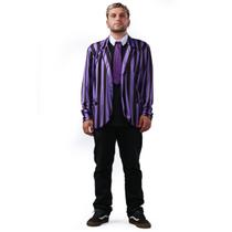 Fantasia Halloween Masculina Uniforme Wandinha Roxo de Luxo
