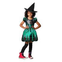 Fantasia Halloween Menina Infantil Bruxinha Wicca