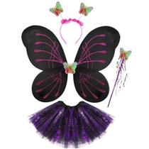 Fantasia Halloween Menina Kit Bruxinha Fada Asa Varinha Tiara Dia das Crianças Festa Princesa Bruxa Vampirinha Rainha Anjo Borboleta Fantasia Halloween Menina Kit Bruxinha Fada Asa Varinha Tiara Dia das Crianças Festa Princesa Bruxa Vampirinha Rainha Anjo Borboleta