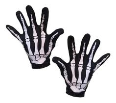 Fantasia Halloween Par Luvas Caveira Esqueleto Halloween Fantasia Halloween Par Luvas Caveira Esqueleto Halloween