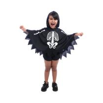 Fantasia Halloween Poncho Esqueleto Infantil - 1 unidade - Cromus - Rizzo