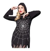 Fantasia Halloween spider teia de aranha túnica feminina Fantasia Halloween spider teia de aranha túnica feminina