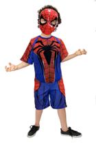 Fantasia Homem Aranha Com Máscara, Spiderman, Avengers, Infantil