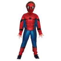 Fantasia Homem Aranha Infantil Luxo com Músculos e Máscara Fantasia Homem Aranha Infantil Luxo com Músculos e Máscara