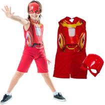 Fantasia Homem De Ferro Infantil Completa Super Heróis Masculina Com Máscara Vingadores Menino Toymaster