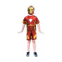Fantasia Homem De Ferro Super Heroi Infantil Avengers Iron - Fantasia Brás