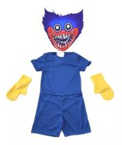 Fantasia Huggy Wuggy Poppy Play Time Com Luvas E Máscara