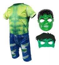 Fantasia Hulk Infantil com 2 Máscaras ( dos 12 meses aos 11 anos )