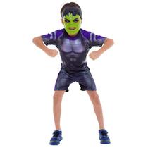 Fantasia Hulk Infantil Curta Ultimato com Máscara