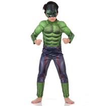 Fantasia Hulk Infantil Original com Máscara e Peitoral - Vingadores - Marvel Fantasia Hulk Infantil Original com Máscara e Peitoral - Vingadores - Marvel