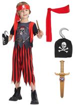 Fantasia IKALI Kids Pirate com acessórios Halloween Party Boys