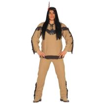 Fantasia Indio Americano Pocahontas Adulto Masculina de Luxo Completa P 38 - 40