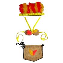 Fantasia índio infantil Brasil indígena Penas Artificiais carnaval índia Fantasia índio infantil Brasil indígena Penas Artificiais carnaval índia