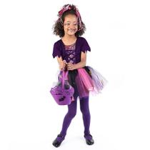 Fantasia Inf Bruxa Vestido Melissa Tamanho 12 Roxo Halloween