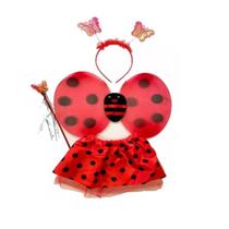 Fantasia Infantil Abelha e Joaninha Saia+Varinha+Tiara+Asa Tule Fantasia Infantil Abelha e Joaninha Saia+Varinha+Tiara+Asa Tule