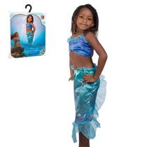 Fantasia Infantil Ariel Filme Pequena Sereia Disney Luxo