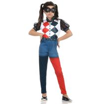 Fantasia Infantil Arlequina DC Super Hero Girls Tam G Sulamericana