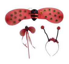 Fantasia Infantil Asa Joaninha Com Tiara E Varinha Fantasia Infantil Asa Joaninha Com Tiara E Varinha