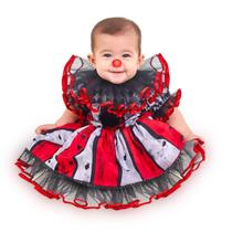 Fantasia Infantil Baby Palhacinha Assustadora GG Premium