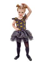 Fantasia Infantil Bailarina Dourada Cisne Negro Ballet