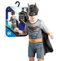 Fantasia Infantil Batman Original DC Comics, Novabrink, 3 à 12 Anos, Tamanhos P M G Fantasia Infantil Batman Original DC Comics, Novabrink, 3 à 12 Anos, Tamanhos P M G